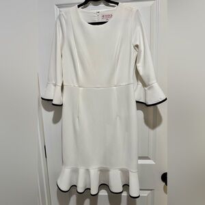 Nanette Lepore Bella‎ Donna White Dress with Black Accents